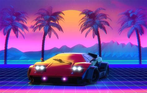 16 Astonishing 80s Car Retro Synthwave Wallpapers