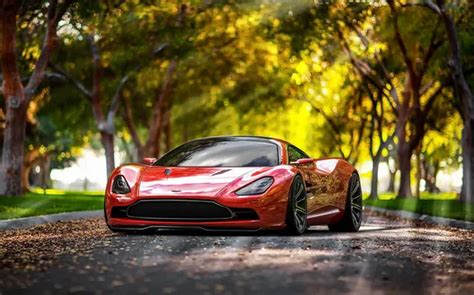 Red Aston Martin Dbs Sport Car 2k Wallpaper Download