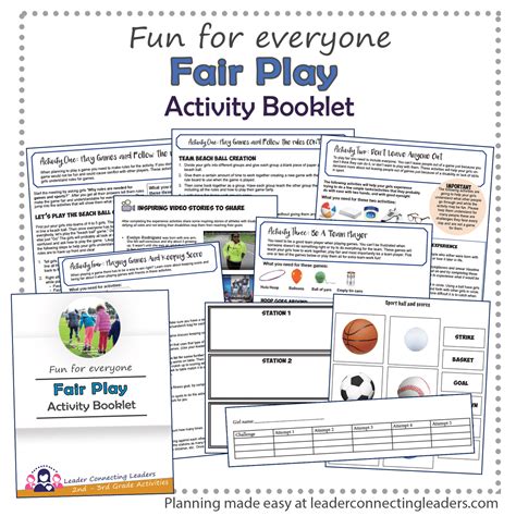 Fair Play Activity Booklet Leader Connecting Leaders