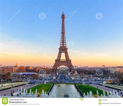 Eiffel Tower Paris France Stock Photo Image 58136209