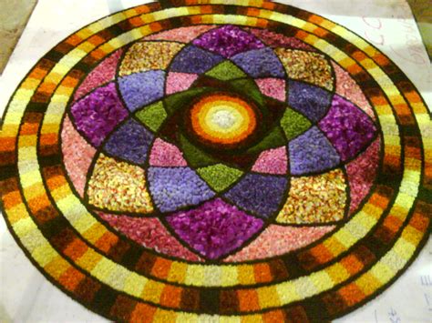 Rangoli Designs Award Winning Rangoli Design Made From Flowers