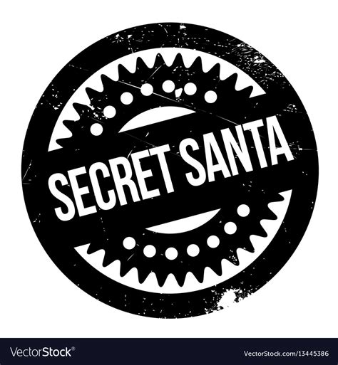 Secret Santa Rubber Stamp Royalty Free Vector Image