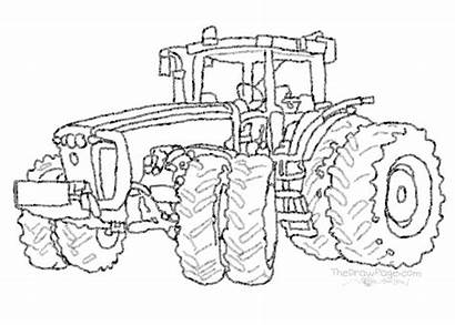 Coloring Tractor Pages Tractors Printable Sheet Cartoon