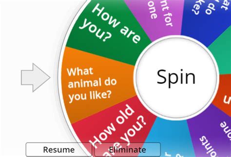 Spin The Wheel Easy Warm Up Questions Esl Students Esl Teachers