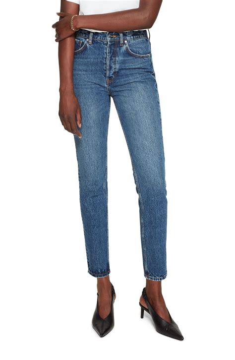 Anine Bing Denim Sonya High Waist Slim Jeans In Blue Lyst