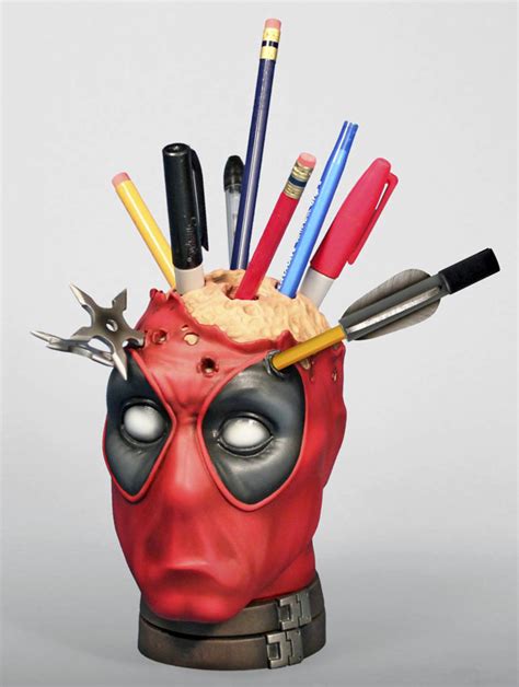 Deadpool Pencil Holder Desk Accessory