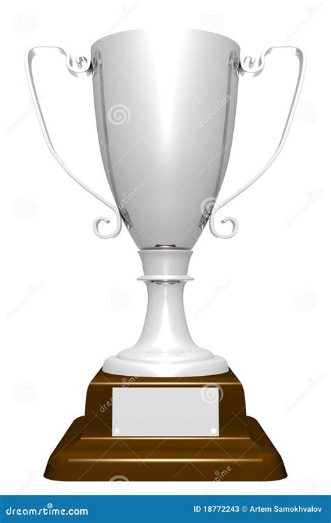 Silver Trophy On White Background Stock Photos Image 18772243