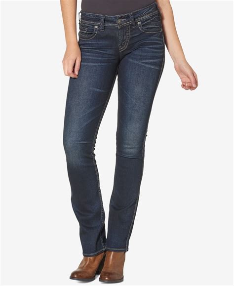 Silver Jeans Co Suki Mid Rise Curvy Slim Bootcut Jeans Reviews Jeans Women Macy S