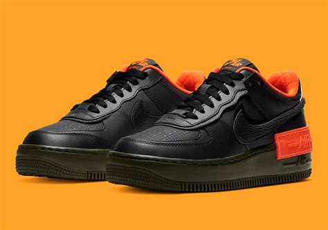 Nike Air Force 1 Black Orange Cq3317 001