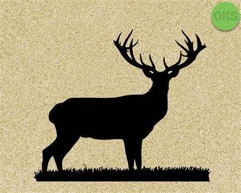 Download stag antlers SVG cut files, DXF, vector EPS cutting file By CrafterOks | TheHungryJPEG.com