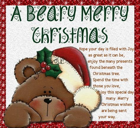 You can start saying that weeks in advance of december 25th. Beary Merry Christmas. Free Friends eCards, Greeting Cards | 123 Greetings