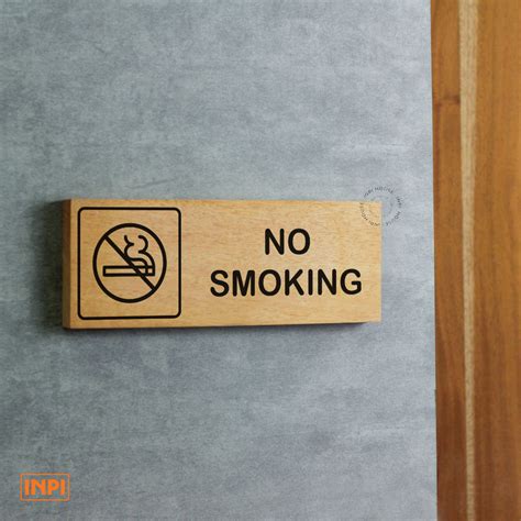Jual No Smoking Signage Papan Tanda Dilarang Merokok Wall Sign No Smoking Shopee Indonesia