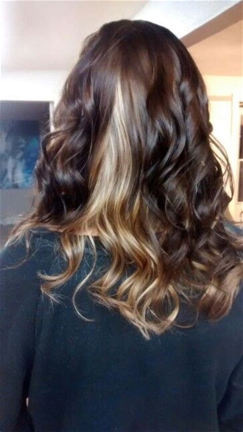 It varies from light brown to almost black hair. Brown with blonde underneath by Hannah Schobert | Blonde ...