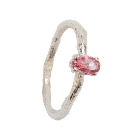 Sterling Silver And Pink Tourmaline Ring By Anthony Blakeney