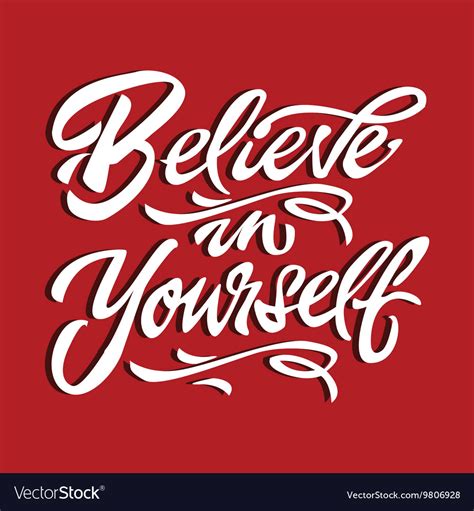 Believe In Yourself Quote Motivational Poster Vector Image