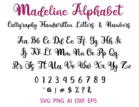 Clip Art And Image Files Paper Party And Kids Modern Calligraphy Font Svg