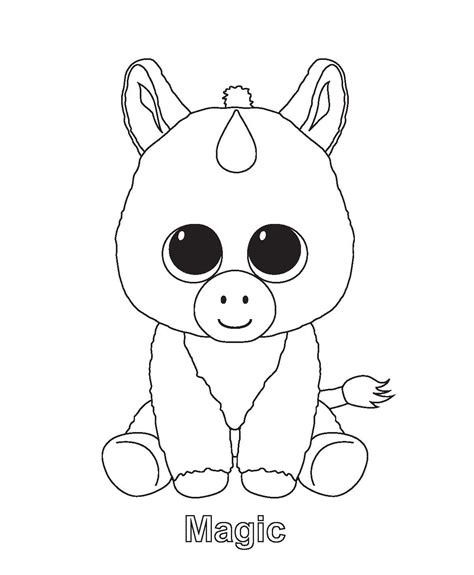Ty Beanie Boo Coloring Pages Download And Print For Free
