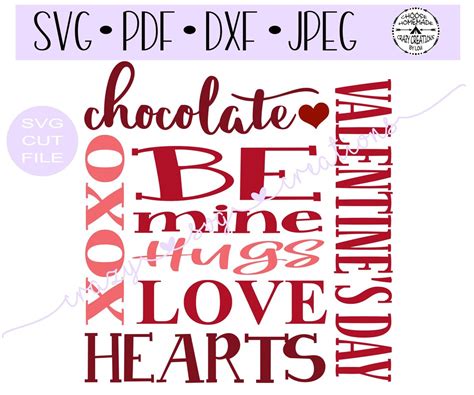 Valentine Subway Art Svg Valentines Day Svg Digital Etsy