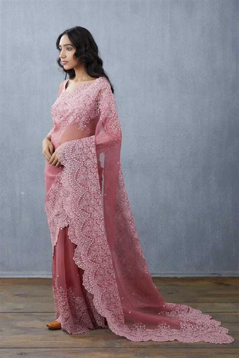 Designer Saree Indian Bollywood Wedding Bridal Organza Silk Etsy