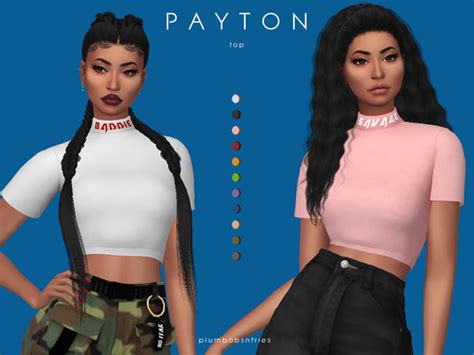 Plumbobs N Fries Payton Top Sims 4 Tsr Sims Cc Sims 4 Mods Clothes