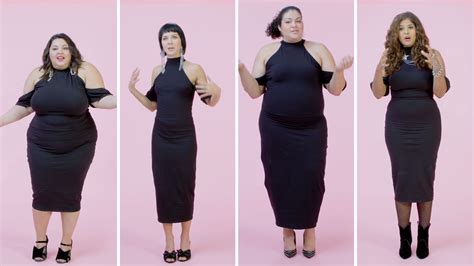 Watch Women Sizes 0 Through 28 Try On The Same Little Black Dress Body Talk Glamour