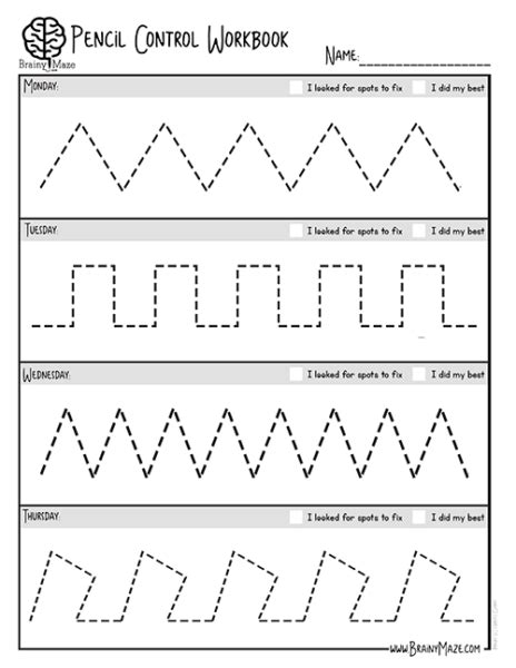 Students will create pencil drawings on different surfaces and learn how to texture of the paper influences the resulting texture created in the drawing. Pencil Control Daily Workbook | Tracing worksheets ...