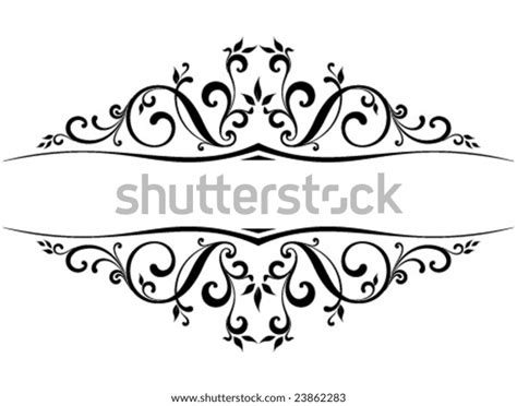 Vectorized Scroll Design All Separated Elements Stock Vector Royalty