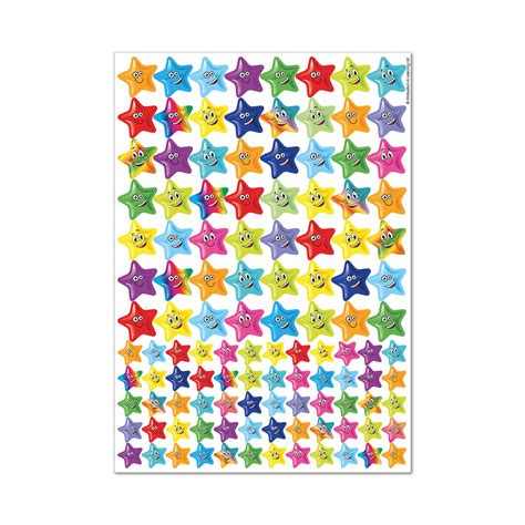 Sticker Die Cut Stars Bulk Pack 50 A4 Sheets 5 X As10307