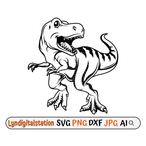 T Rex Svg Tyrannosaurus Rex Clipart Dino Plotterdatei Etsy Schweiz