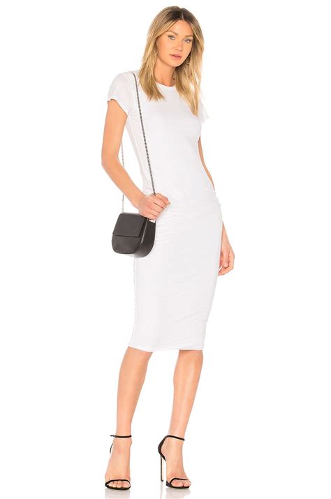 James Perse Classic Skinny Dress In White REVOLVE