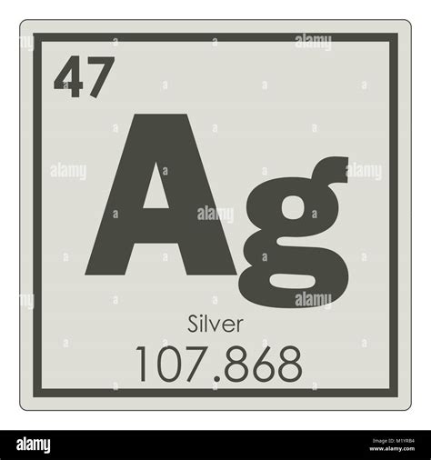 Silver Chemical Element Periodic Table Science Symbol Stock Photo Alamy