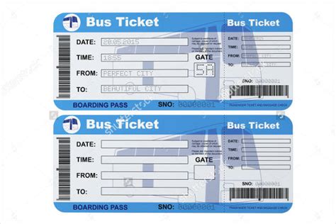Free Printable Bus Tickets Free Templates Printable