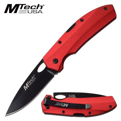 Mtech Usa Red Lockback Knife Knifewarehouse