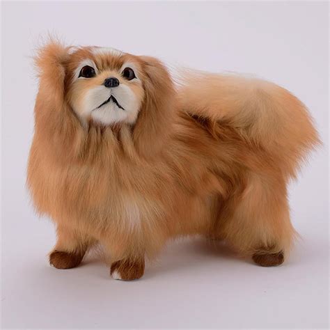 2019 Cuddly Lifelike Animal Pekingese Plush Toy Stuffed Soft Realistic