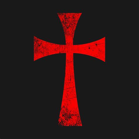 Distressed Crusader Knights Templar Cross Knights Templar T Shirt