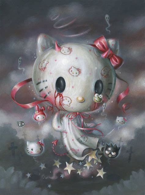 Hello Kitty 45th Anniversary Group Show Ghost Of Hello Kitty Hello