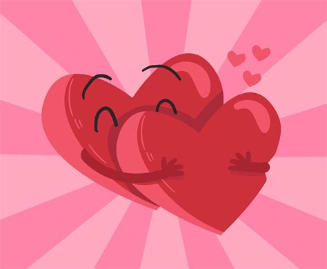 Two Hugging Heart Vector Vector Art And Graphics