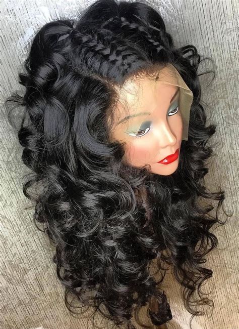 9a Braid Down Loose Wave Lace Front Wig 20 Inch Wig Hairstyles Full