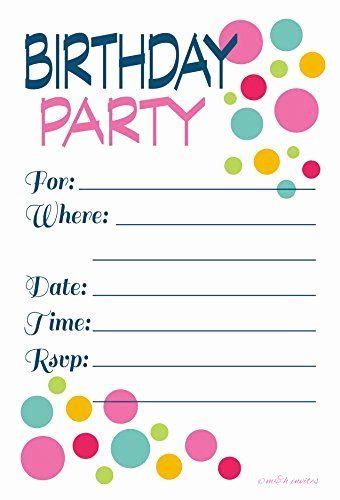 Party Invitation Template Printable Unique Pin By Sumarie Birthday Party Invitations