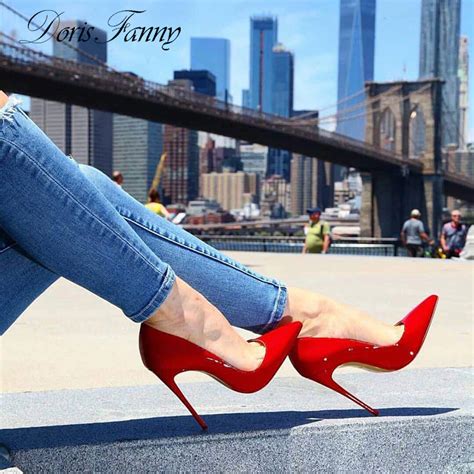 Dorisfanny Classic Red Bridal Shoes Woman High Heels Party Wear Shoes For Women 8cm10cm12 Cm