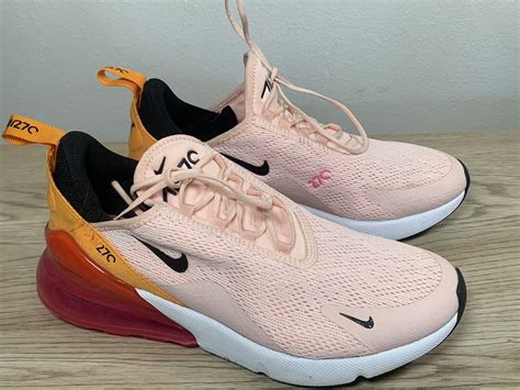 Size 85 Nike Air Max 270 Washed Coral Womens Running Shoes Ah6789