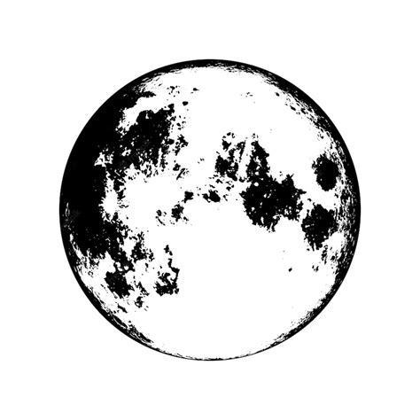 Premium Vector Full Moon Black And White Concept