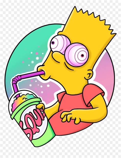 Bart Simpson Png Photo Background Bart Simpson Drinking Squishee