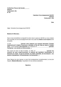 Vous désirez acheter une norme ? Lettre de demande d'accompagnement à un opérateur NACRE - modèle de lettre gratuit, exemple de ...