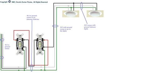 Common wire is wrapped three times around the. Wiring Two Lights To One Switch Diagram | Wiring Diagram