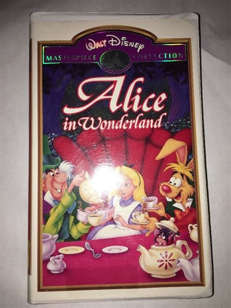 Walt Disneys Masterpiece Alice In Wonderland Vhs Video Tape Rare My