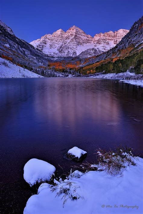 Dawn At Maroon Bells Colorado Maroon Bells Colorado