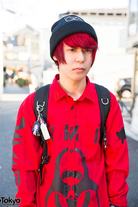 A blue rinse is a dilute hair dye used to reduce the yellowed appearance of grey or white hair. Harajuku Guys w/ Blue & Red Hair, DAMAGE, Demonia, KTZ ...