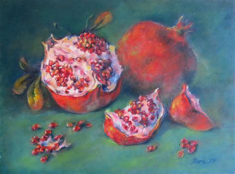 The Still Life With Pomegranates Painting Original Oil Painting