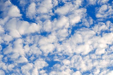 Beautiful Sky With Lots Of Small Clouds Abstract Pattern Stock Image